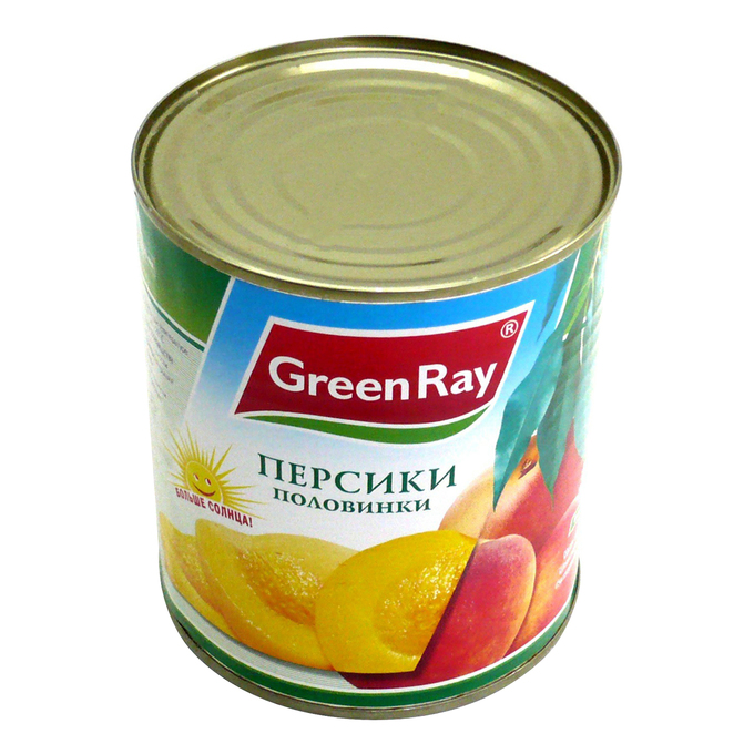 Персики Green Ray половинки в сиропе 720 г