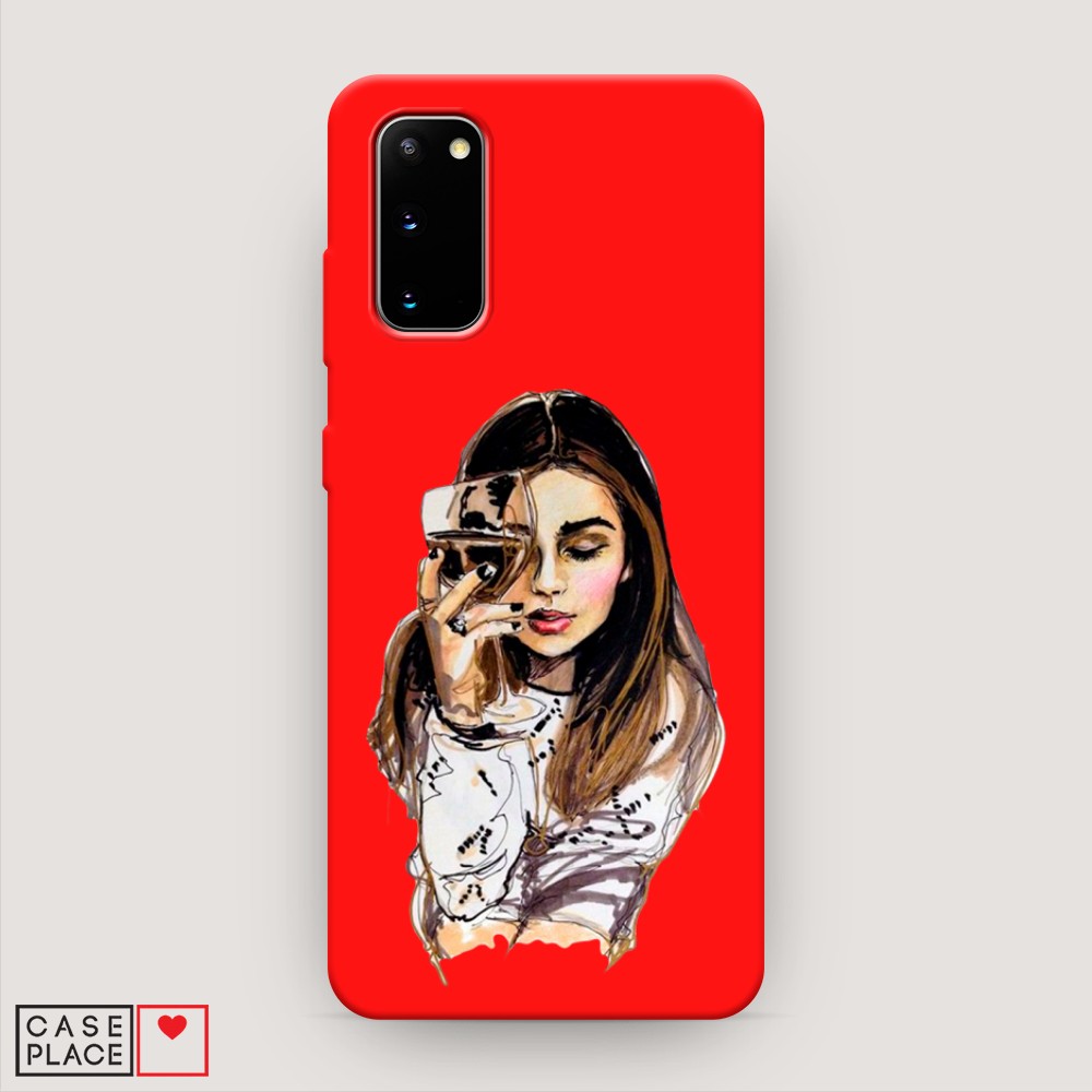 

Чехол Awog на Samsung Galaxy S20 "Девушка с бокалом", Разноцветный, 29253-1