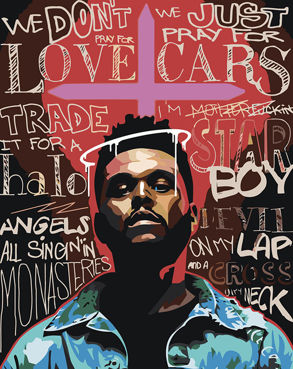 

Картина по номерам Цветное Музыкант The Weeknd Викенд Арт