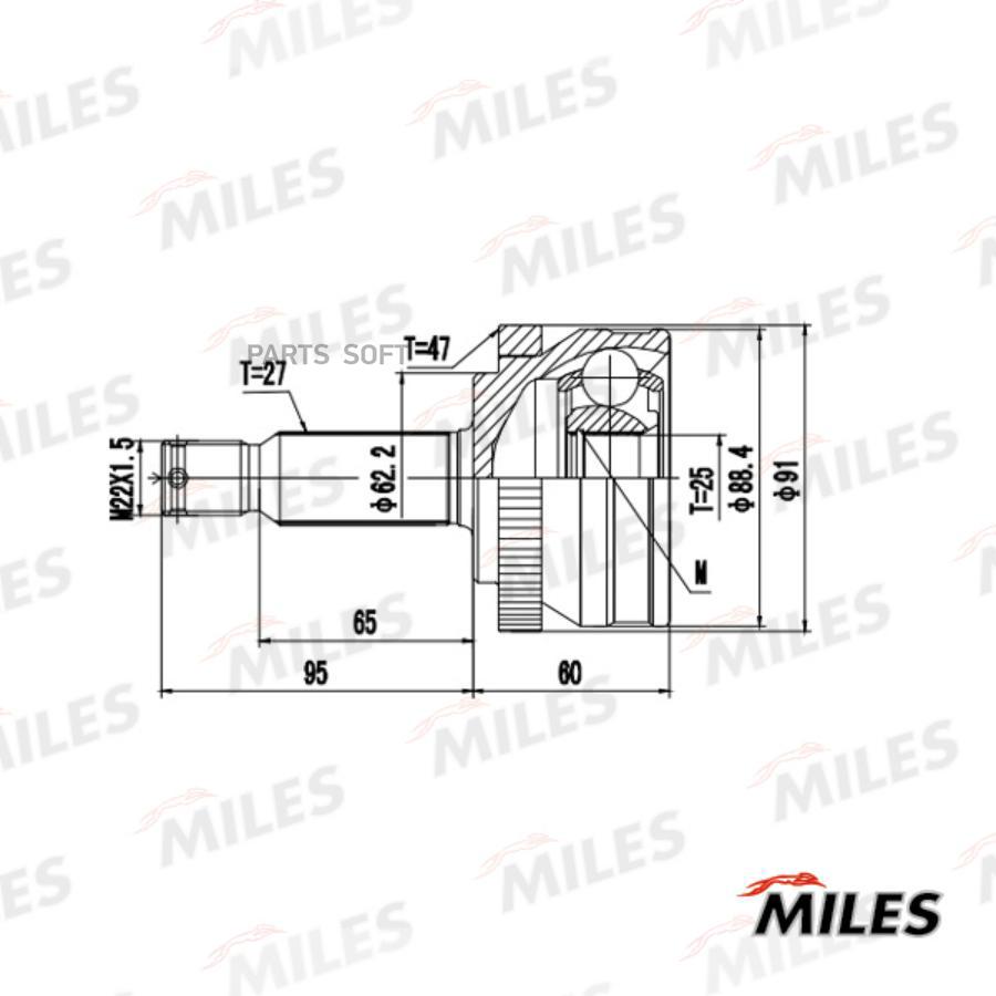 

MILES Шарнирный комплект MILES GA20638