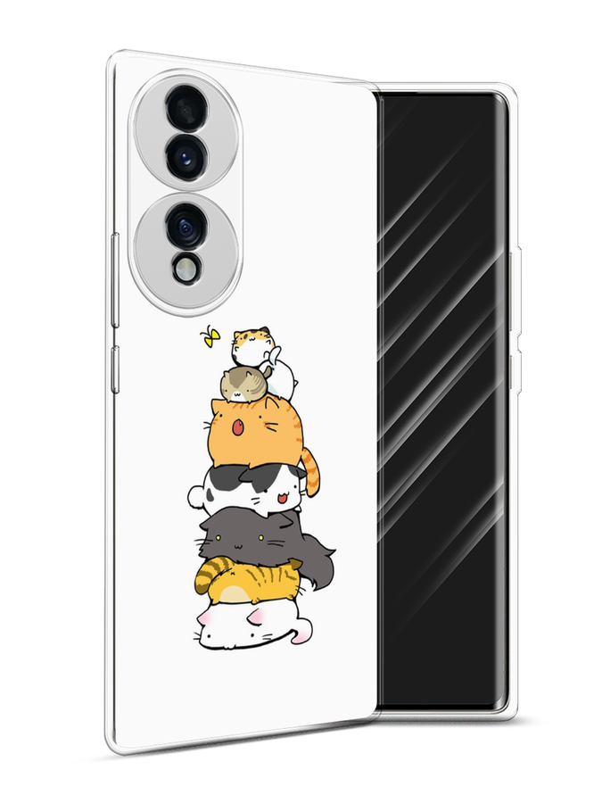 

Чехол Awog на Honor 70 "Бутерброд из котиков", Разноцветный, 6108250-10