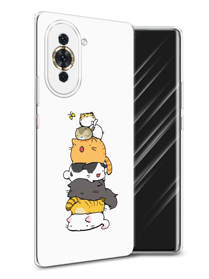 

Чехол Awog на Huawei Nova 10 "Бутерброд из котиков", Разноцветный, 6108950-10