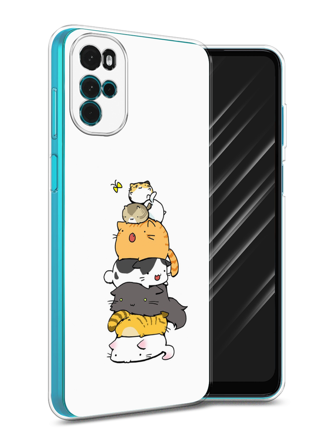 

Чехол Awog на Motorola Moto G22 "Бутерброд из котиков", Разноцветный, 243150-10