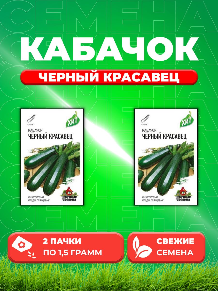 

Семена кабачок Черный красавец Удачные семена 10005581-2 2 уп.
