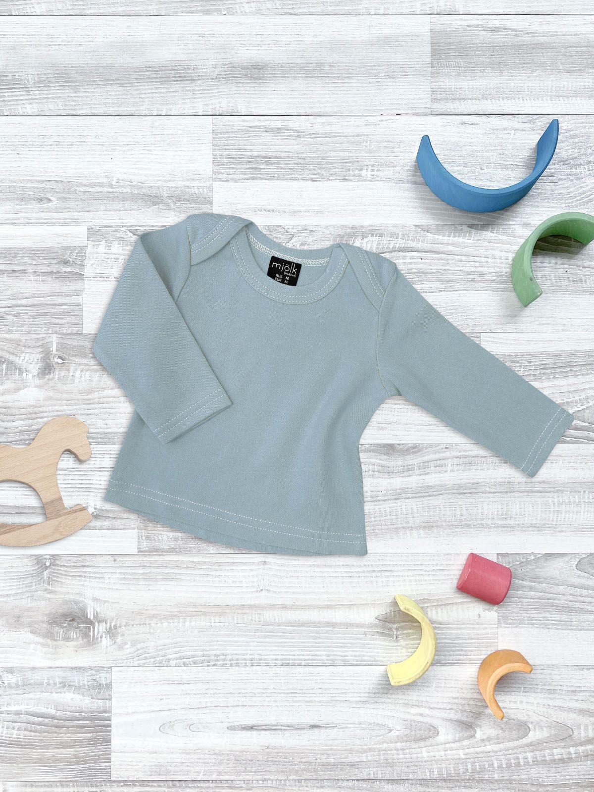 

Лонгслив детский Mjolk 73, Baby Blue, 56, Голубой, 73