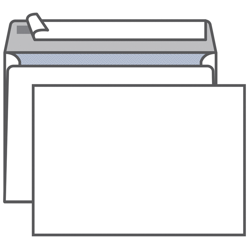 

Конверт C5 KurtStrip 162*229мм б/подсказа б/окна отр лента внутр запечатка (1000шт), Белый