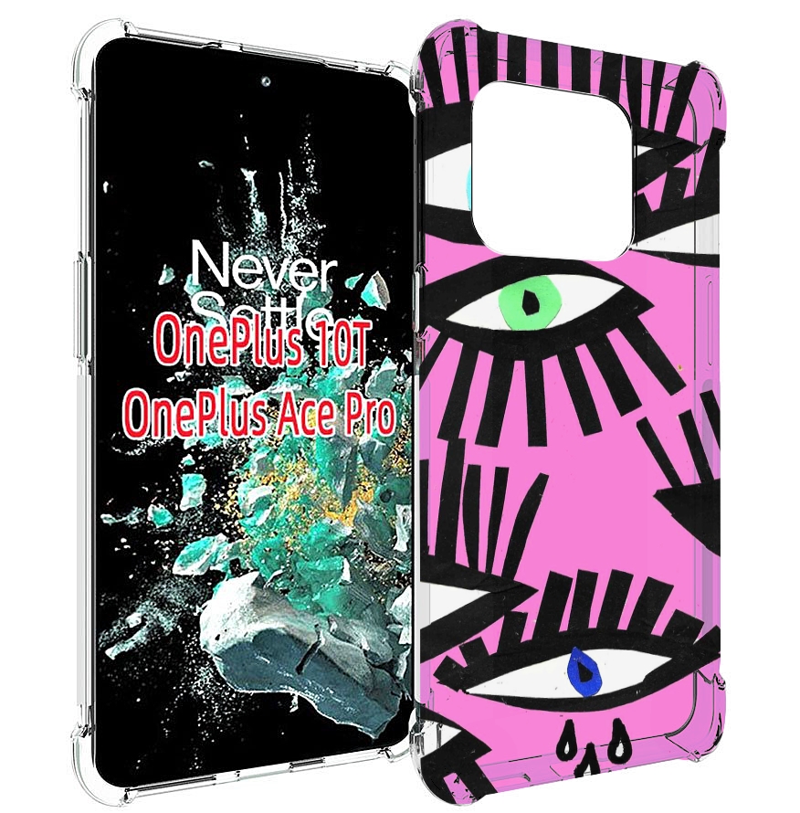 

Чехол MyPads глазки абстракция для OnePlus 10T, Прозрачный, Tocco