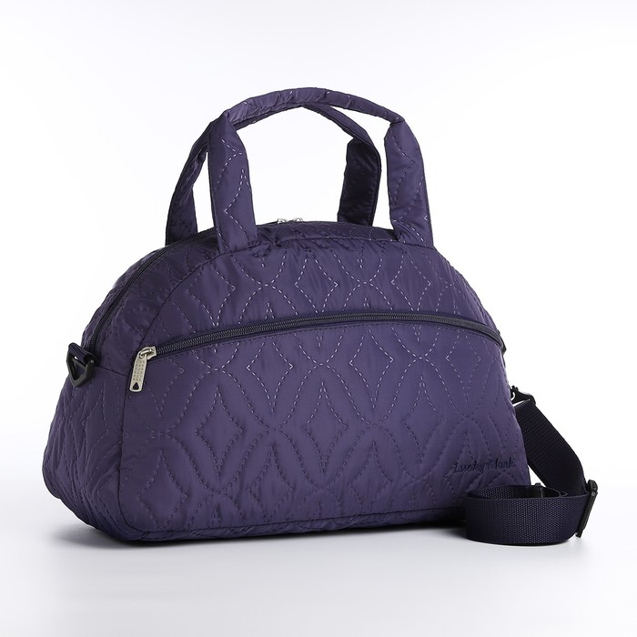 

Сумка спортивная на молнии, наружный карман, длинный ремень, цвет сиреневый