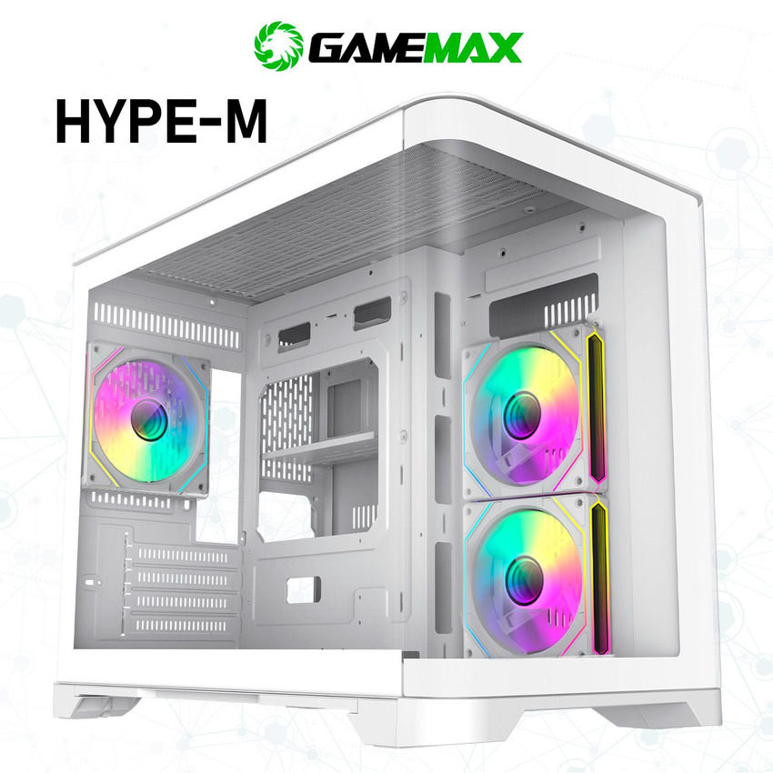 

Корпус компьютерный GAMEMAX HYPE-M White, HYPE-M White