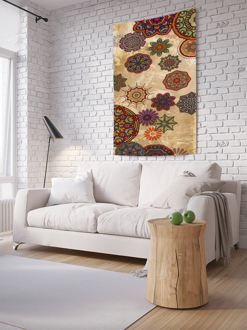 

Вертикальное фотопанно на стену JoyArty Цветочный орнамент 100x150 см, Цветочный орнамент