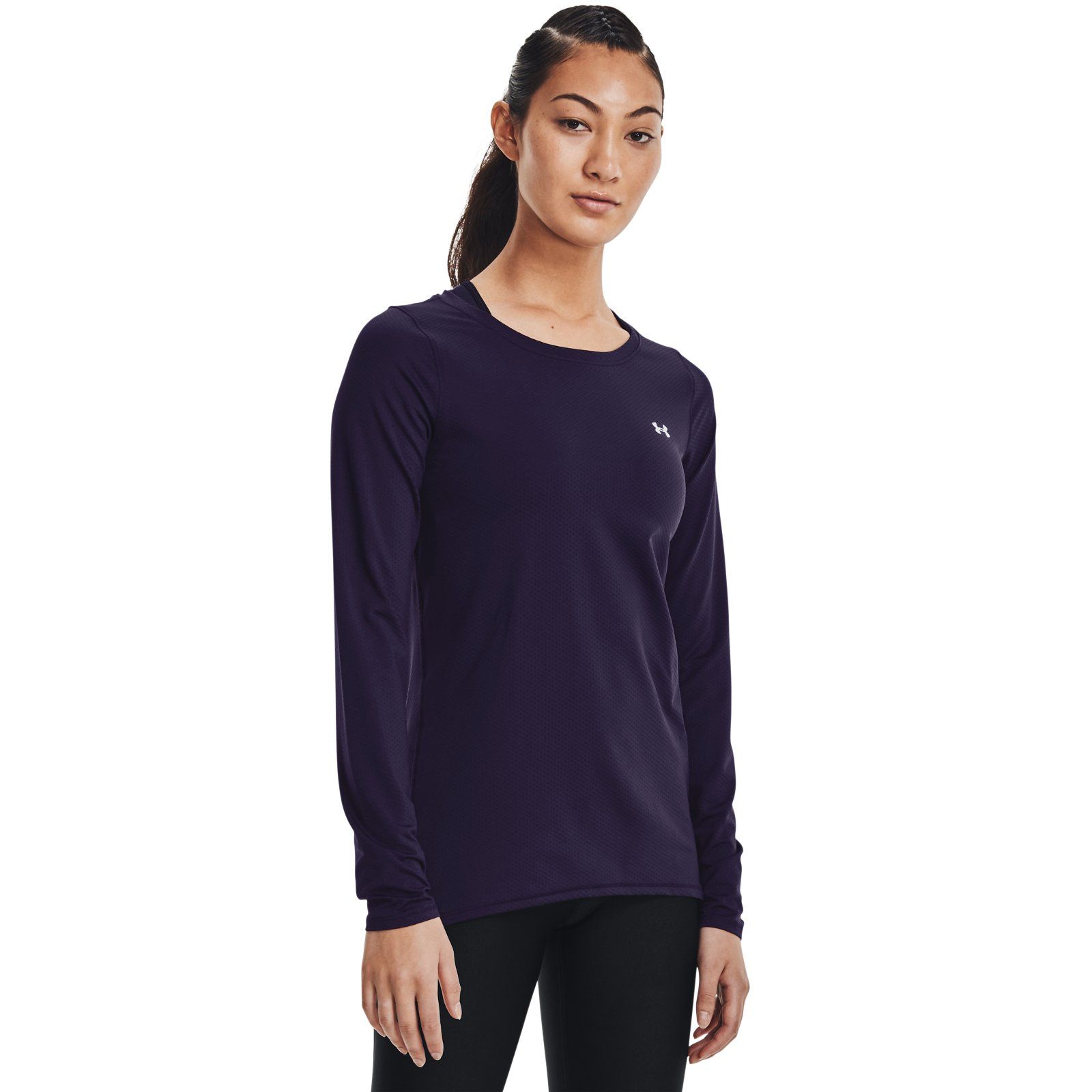 фото Лонгслив женский under armour 1328966-570 фиолетовый md