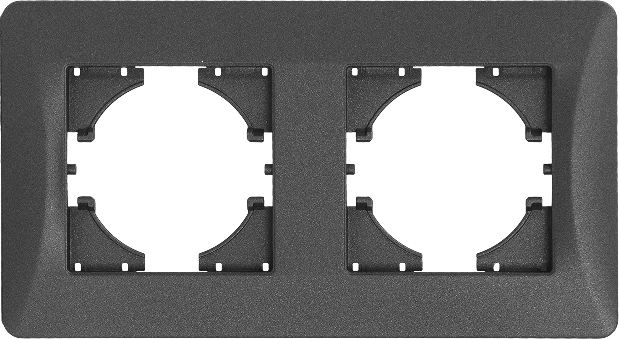 Рамка для розеток и выключателей Gusi Electric Ugra С1120-010 2 поста цвет графит лицевая панель для двух сенсорных выключателей и розетки 2 клавиши livolo bb c7 c1 c1 sr 11