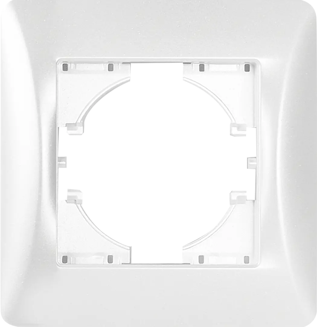 Рамка для розеток и выключателей Gusi Electric Ugra С1110-028 1 пост цвет жемчуг лицевая панель для двух сенсорных выключателей и розетки 2 клавиши livolo bb c7 c1 c1 sr 11