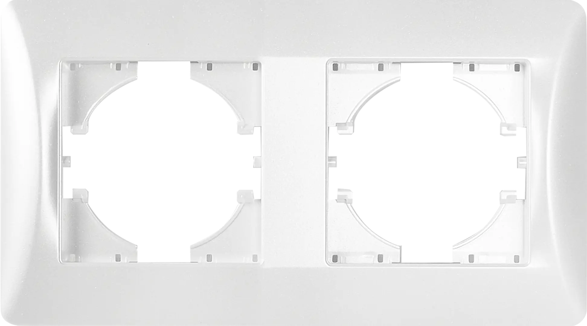 Рамка для розеток и выключателей Gusi Electric Ugra С1120-028 2 поста цвет жемчуг лицевая панель для двух сенсорных выключателей и розетки 2 клавиши livolo bb c7 c1 c1 sr 11