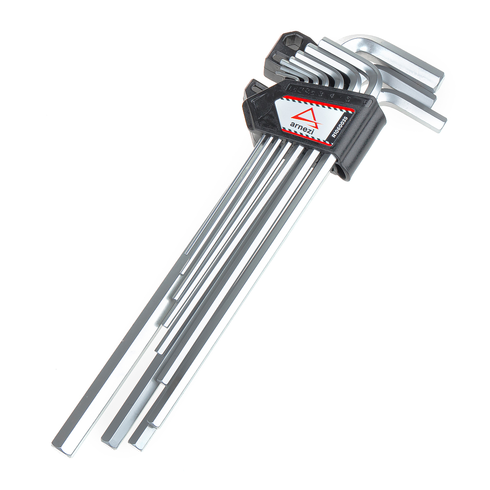 Набор имбусовых ключей HEX (шестигранников) 10пр длинные с магнитайзером R1060035