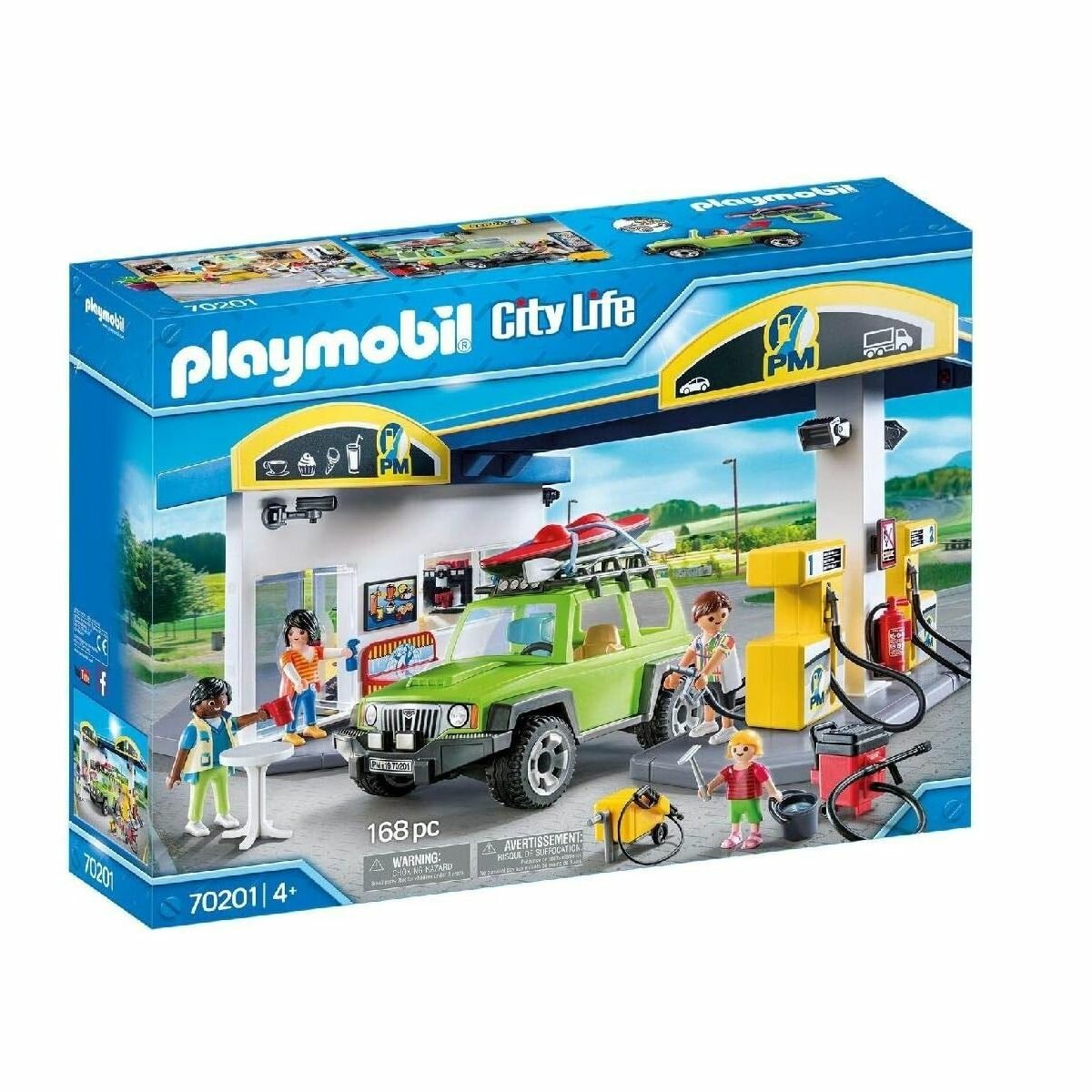 

Игровой набор Playmobil Большая АЗС City Life 70201, Большая АЗС PLAYMOBIL City Life 70201