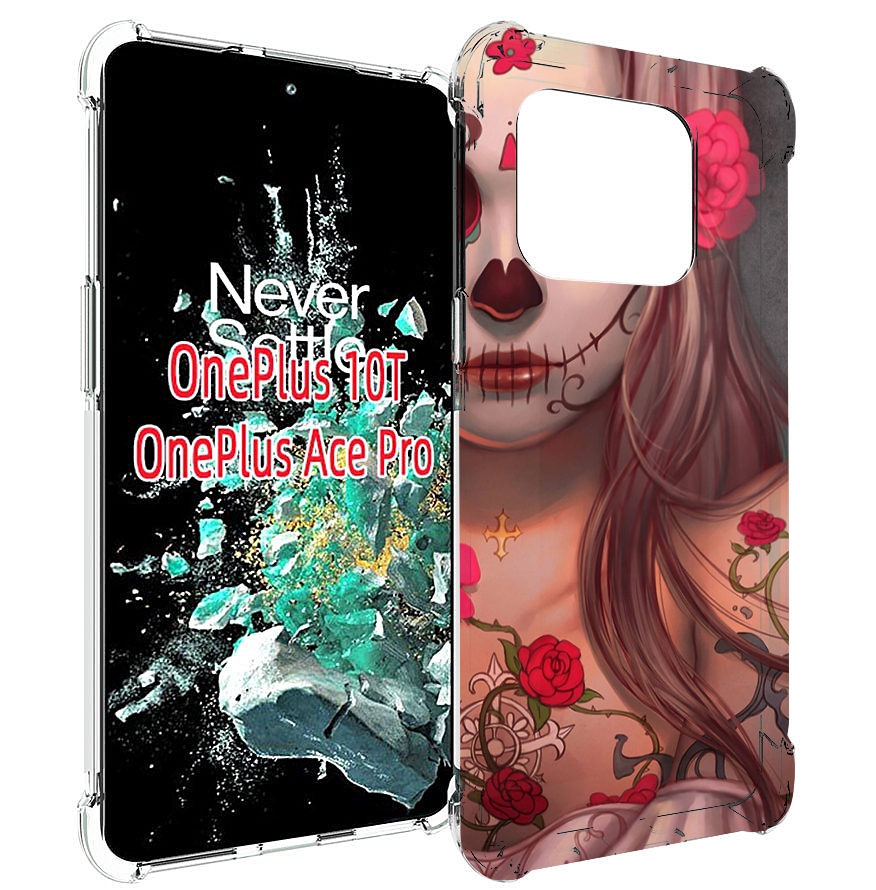 

Чехол MyPads девочка в рисунках для OnePlus 10T, Прозрачный, Tocco