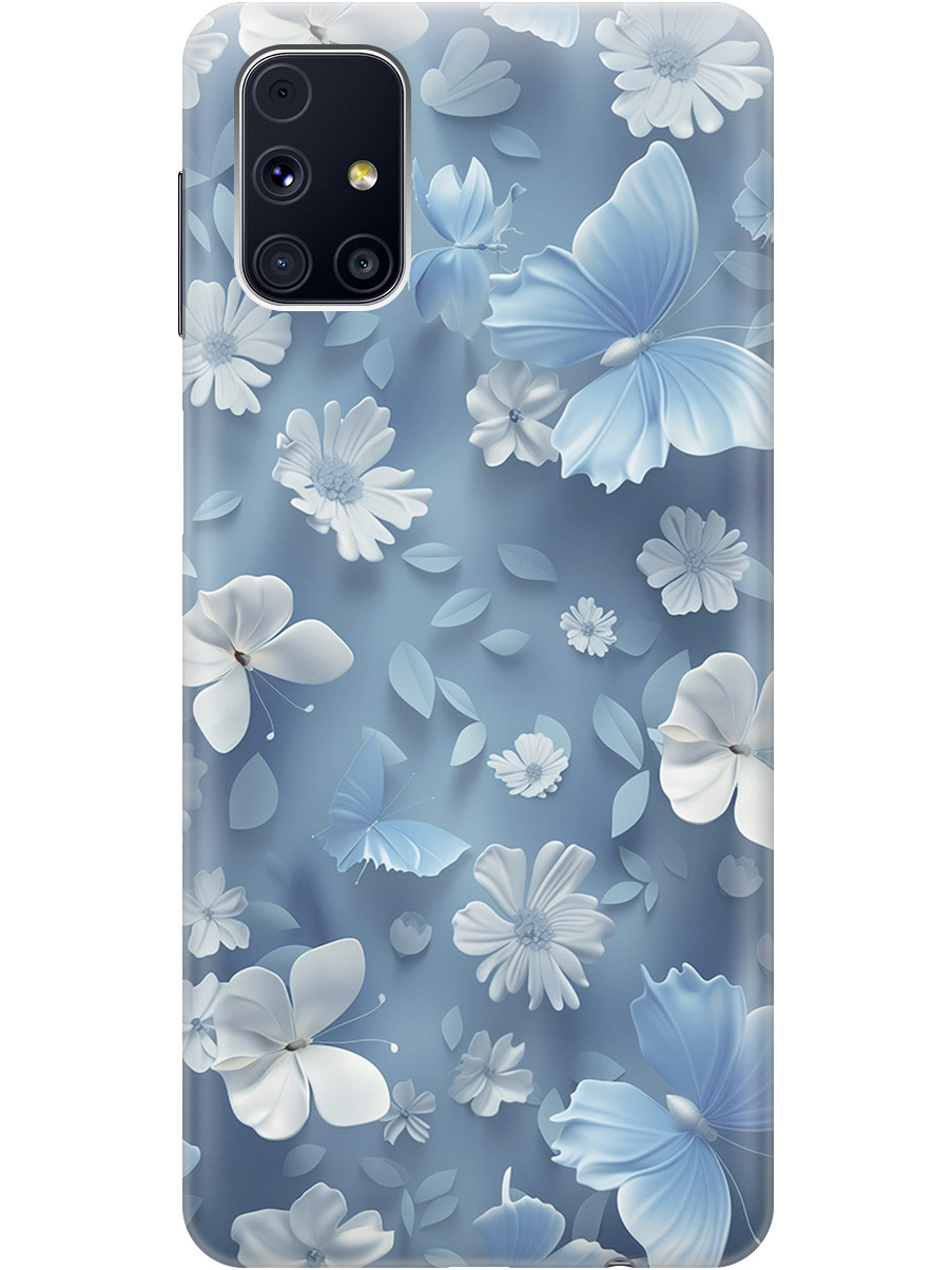 

Силиконовый чехол на Samsung Galaxy M31S с принтом "Голубые бабочки", Прозрачный;белый;голубой, 723348210