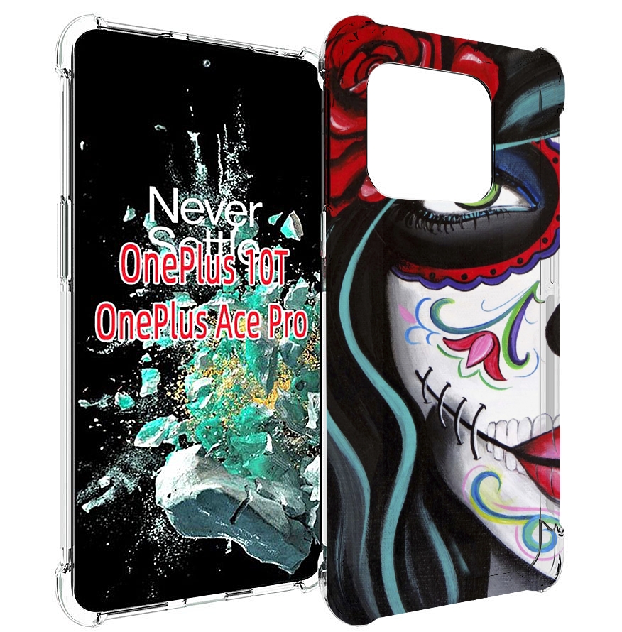 

Чехол MyPads девушка в масочке расписная женский для OnePlus 10T, Прозрачный, Tocco