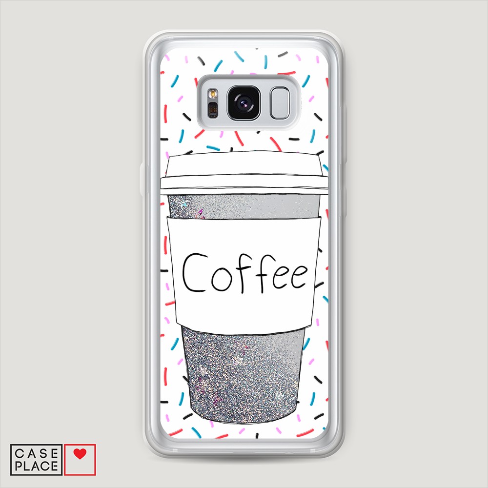 Чехол Awog  на  Samsung Galaxy S8 Plus Coffee прозрачный стакан