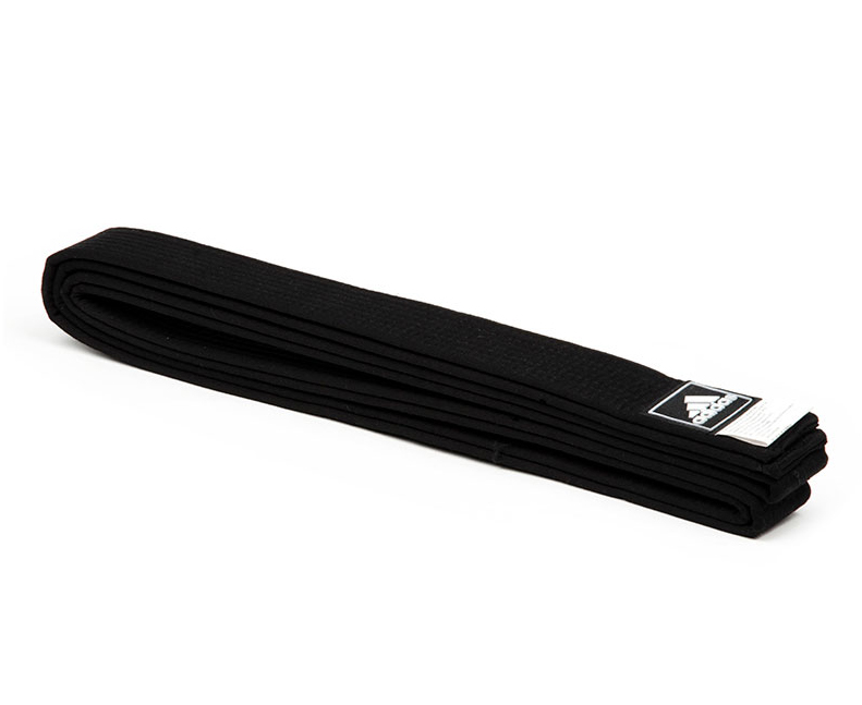 фото Пояс для тхэквондо regular master black belt черный (длина 260 см) adidas