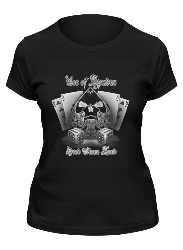 

Футболка женская Printio Ace of spades черная M, Черный, Ace of spades