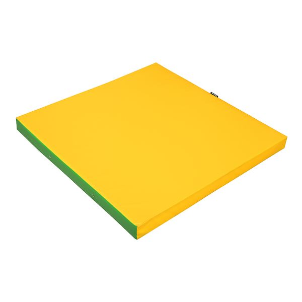 фото Мат гимнастический kett-up 1500х1000х80мм, пвх, зеленый/желтый