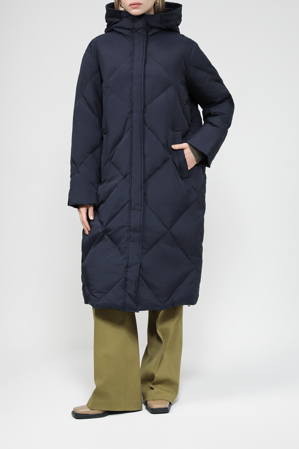 

Пальто женское Esprit Collection 093EO1G325 синее L, Синий, 093EO1G325