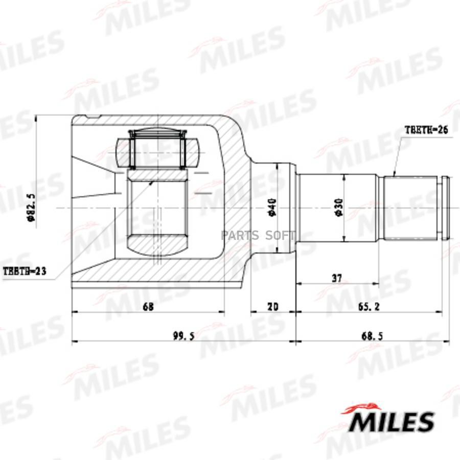 

MILES Шрус MILES ga11076 комплект