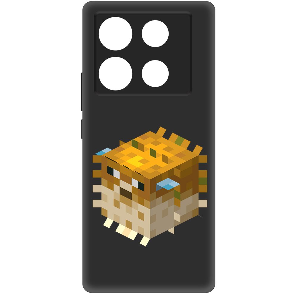 

Чехол-накладка Krutoff Soft Case Minecraft-Иглобрюх для INFINIX Note 40 черный