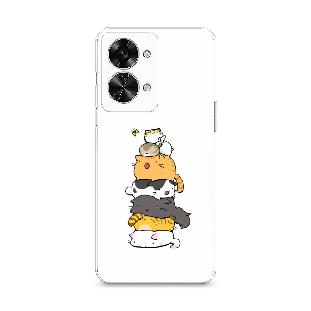 

Чехол Awog на OnePlus Nord 2T / ВанПлас Норд 2T "Бутерброд из котиков", Разноцветный, 153250-10