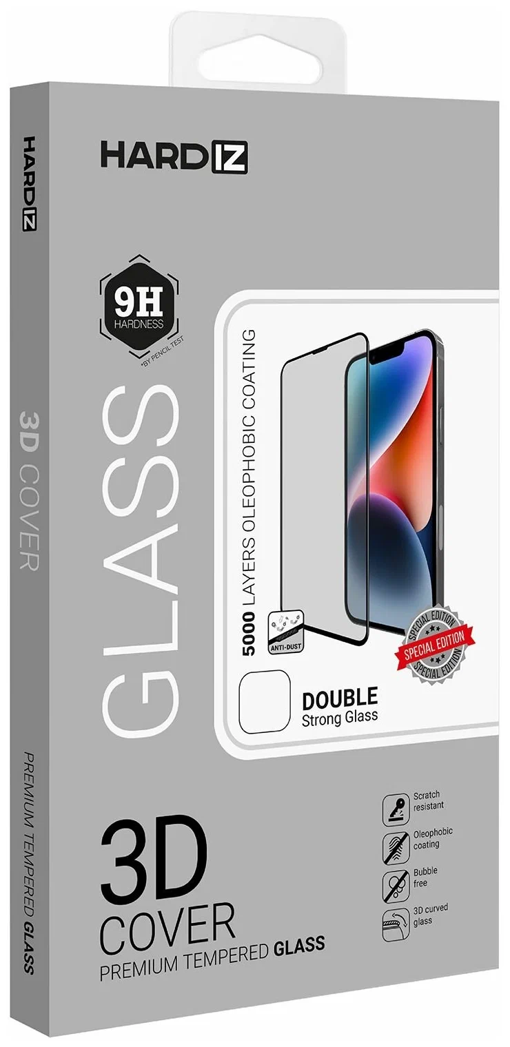 Защитное стекло Hardiz 3D Cover Premium Glass Black Frame для Apple iiPhone 14/13 Pro