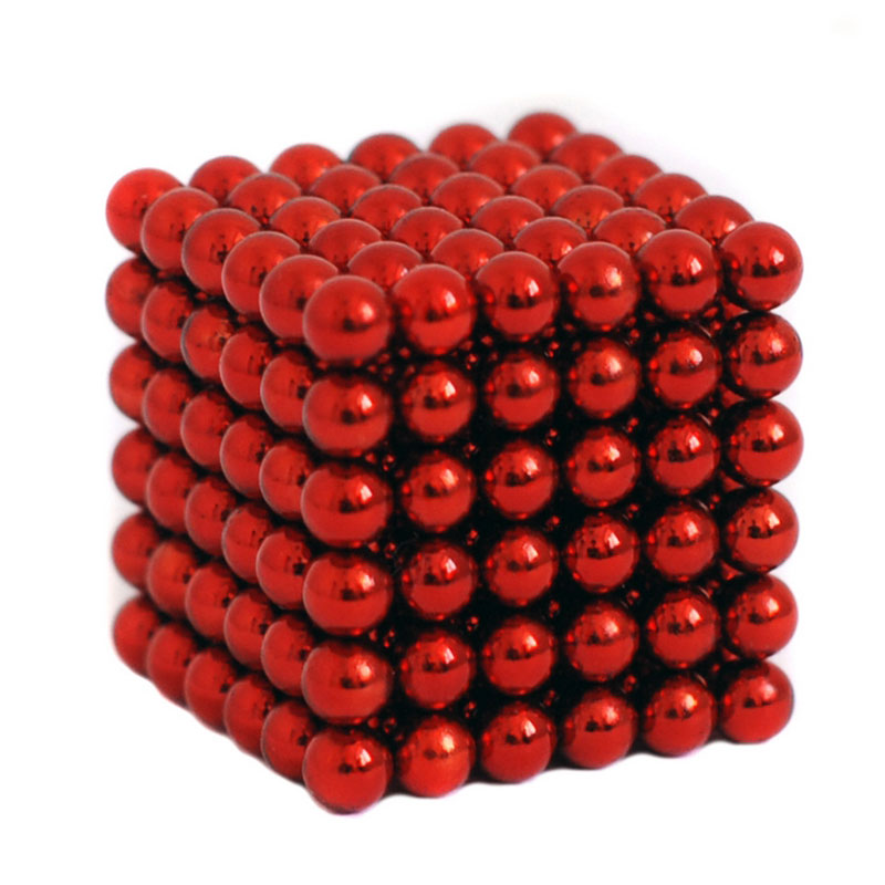 Куб из магнитных шариков Forceberg Cube Неокуб, 5 мм, красный, 216 эл.