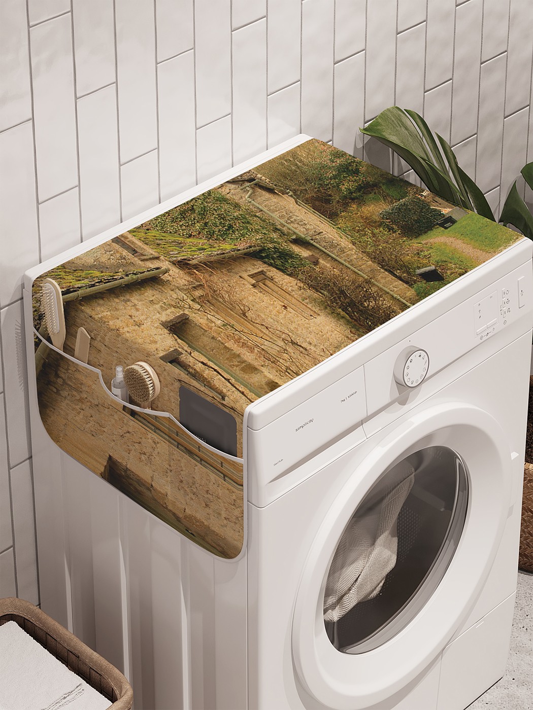 фото Органайзер "городская тропа" на стиральную машину, 45x120 см ambesonne