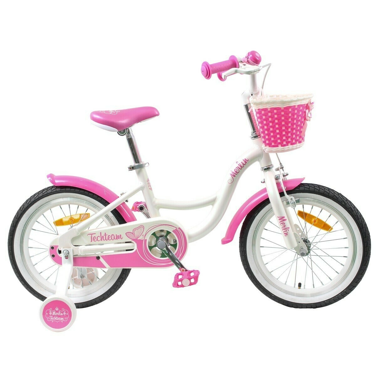 фото Детский велосипед tech team merlin 16" бело-розовый