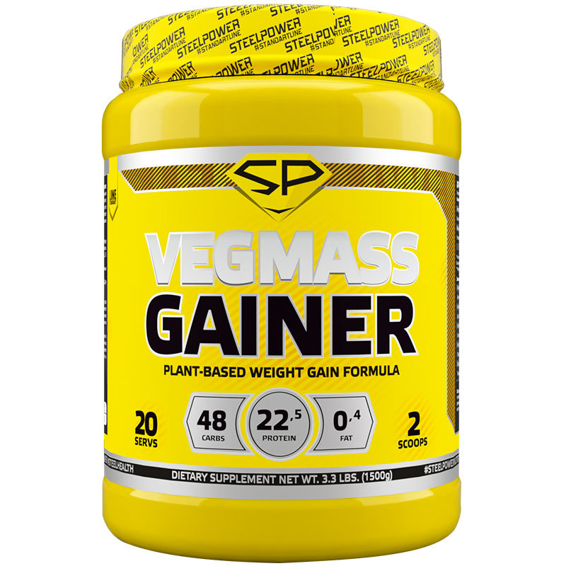 

Гейнер Steel Power Nutrition VegMass Gainer, 1500 г, персик, VegMass Gainer