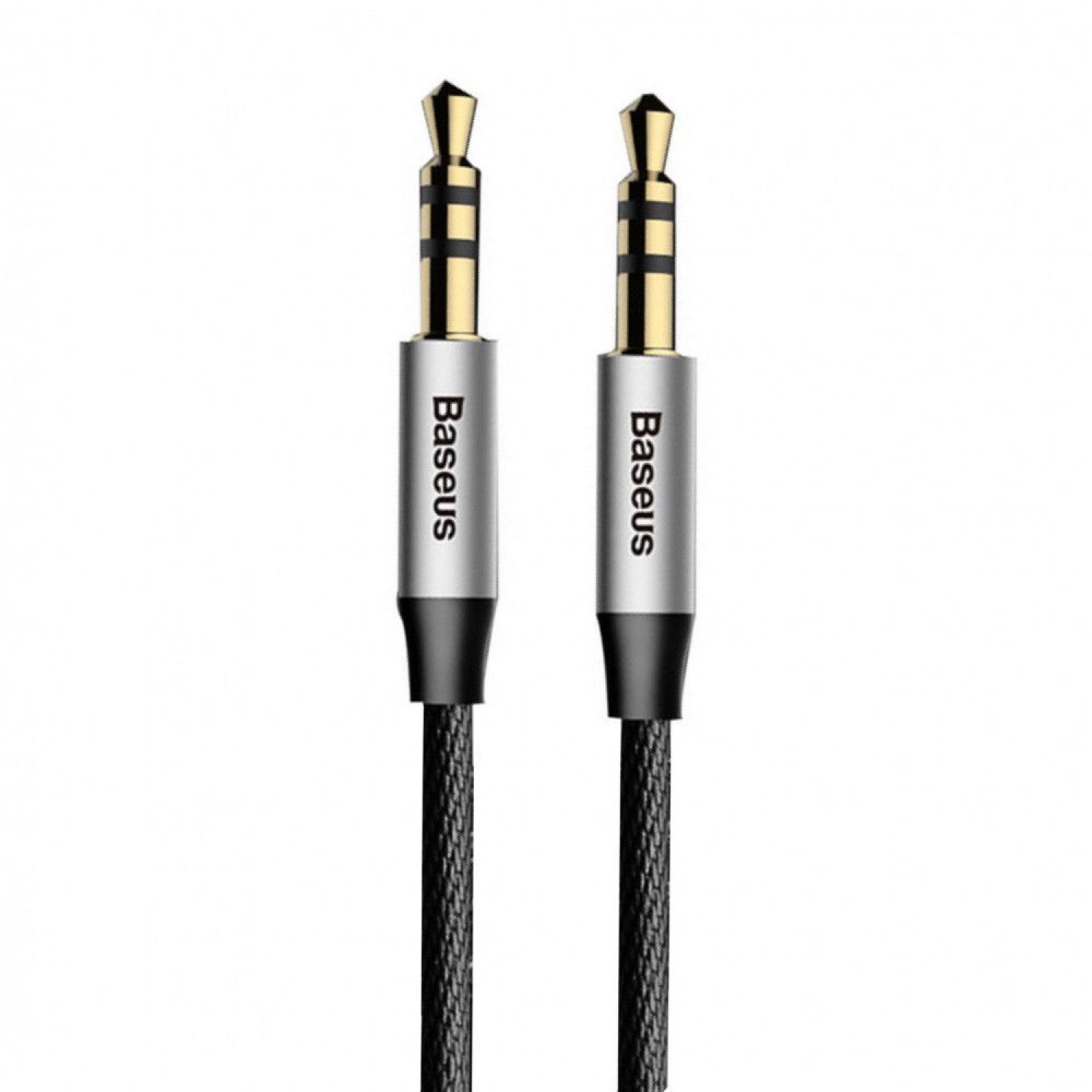 фото Кабель baseus aux (jack 3.5) yiven m30 0.5m silver/black
