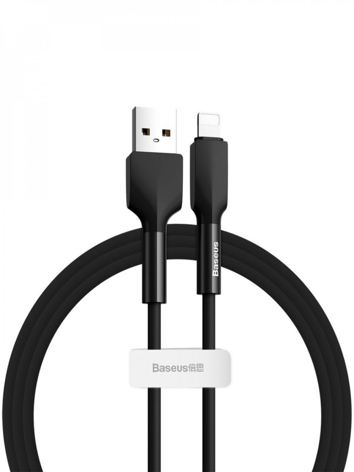 

Кабель Baseus USB-iP Silica Gel Black 1m