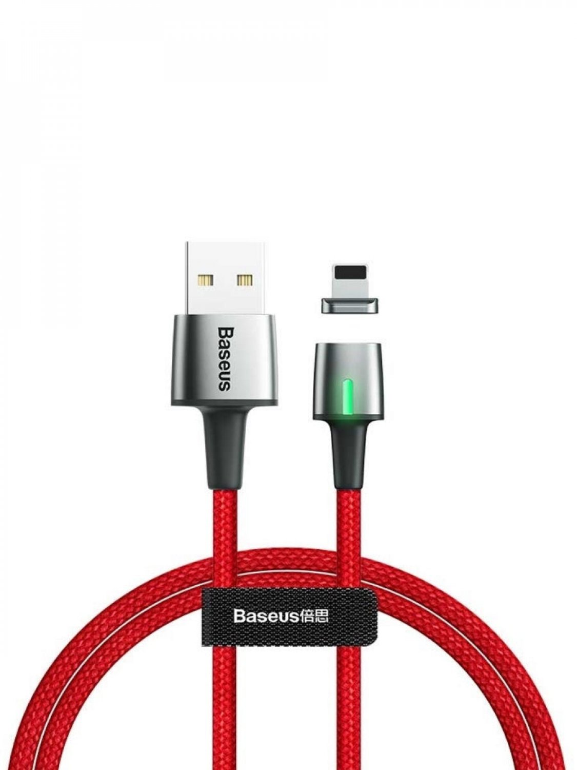 фото Кабель baseus usb-ip zinc magnetic red 1m 2.4a