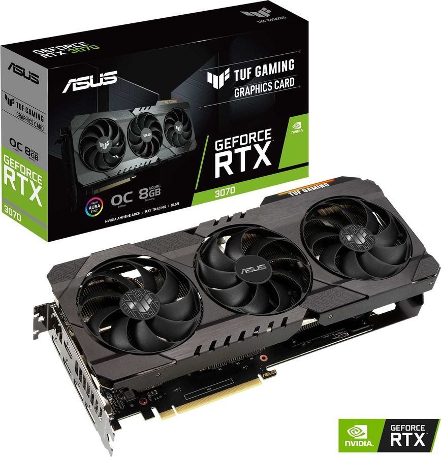 фото Видеокарта asus tuf gaming geforce rtx 3070 (tuf-rtx3070-8g-gaming)