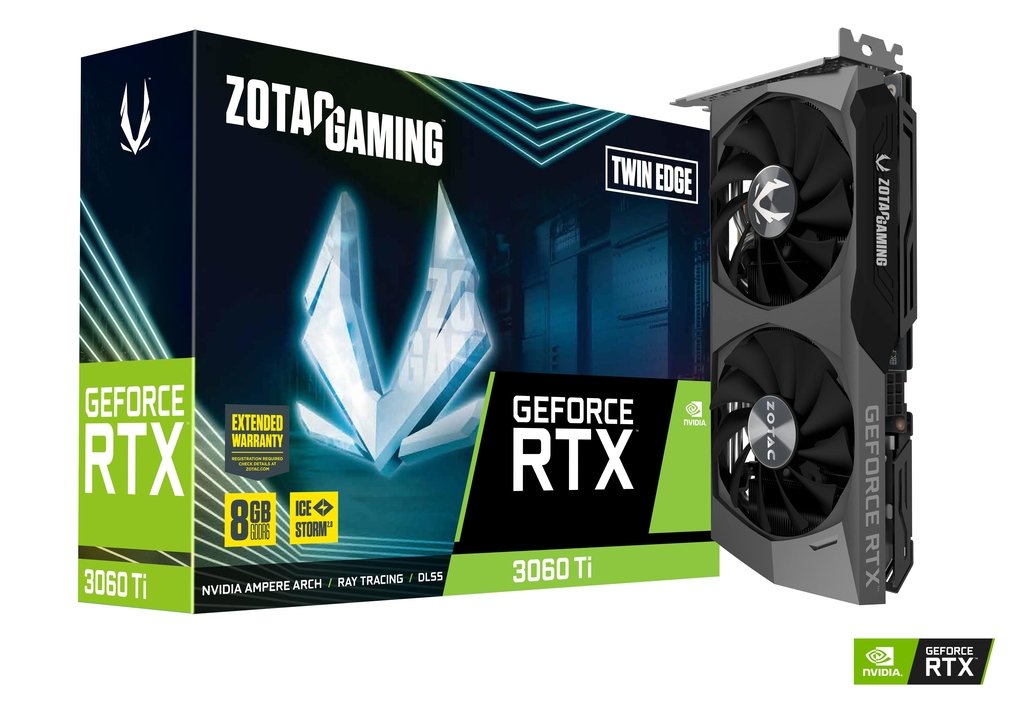 

Видеокарта Zotac NVIDIA GeForce RTX 3060 Ti 8 ГБ (ZT-A30610E-10M), GeForce RTX 3060 Ti
