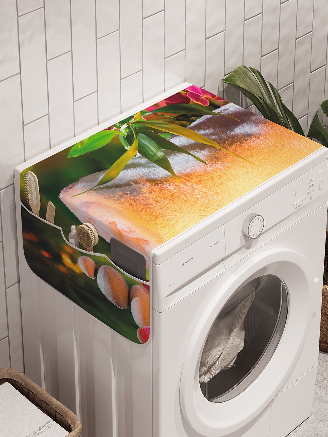 фото Органайзер "массажное полотенце" на стиральную машину, 45x120 см ambesonne