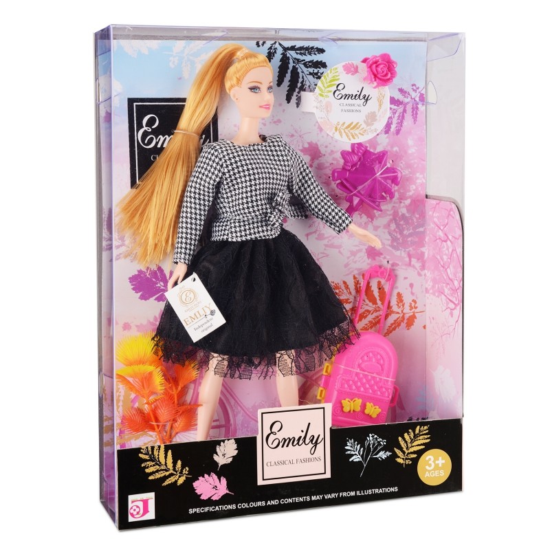 

Кукла шарнирная Qian jia toys Осенняя романтика. Путешественница, с аксессуарами 28 см