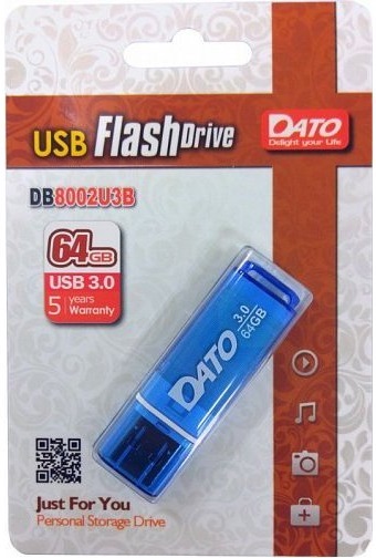 фото Флеш диск dato 64gb db8002u3 db8002u3b-64g usb3.0 blue