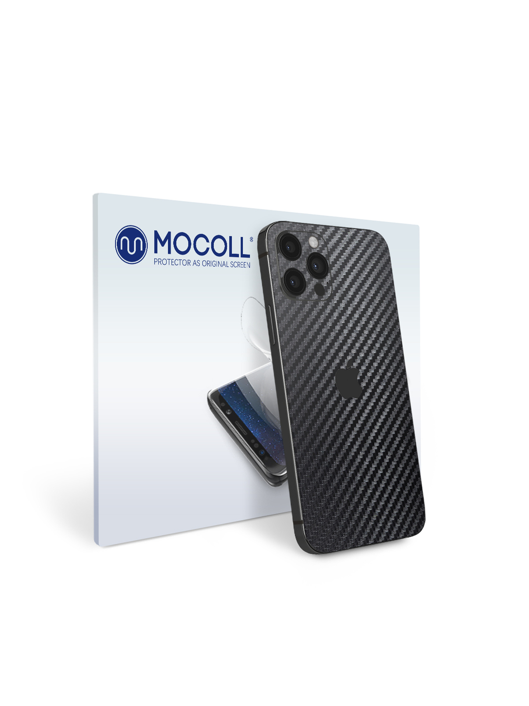 

Пленка защитная MOCOLL для задней панели Apple iPhone 12 Pro Max Карбон Черный