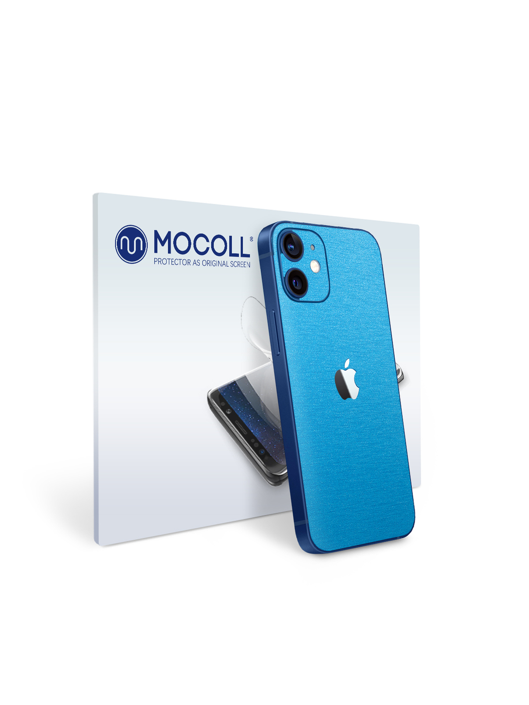 

Пленка защитная MOCOLL для задней панели Apple iPhone 12 Pro Металлик Голубой