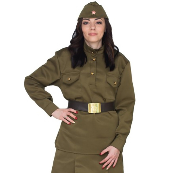 фото Карнавальный костюм бока военный, цв. хаки р.164