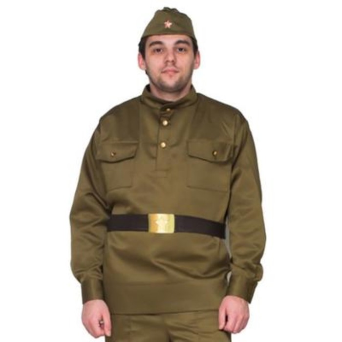 фото Карнавальный костюм бока военный, цв. хаки р.188