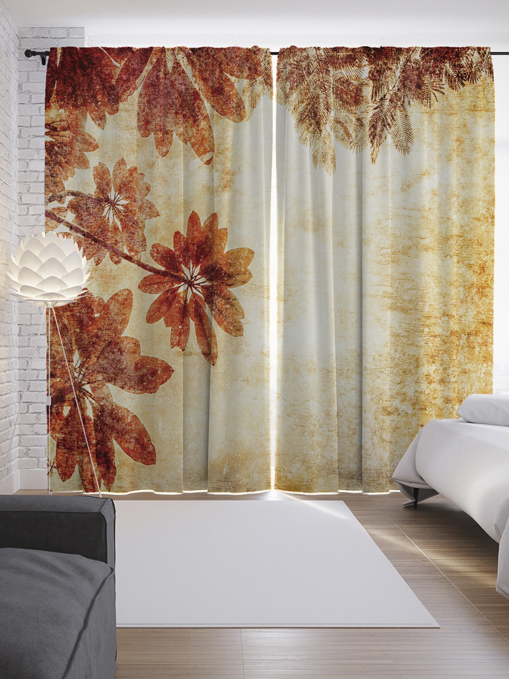 

Шторы с фотопечатью JoyArty «Люби тепло» из сатена, 290х265 см