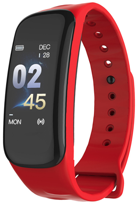 фото Смарт браслет bandrate smart brsc11splbbr black/red